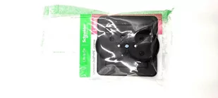 Gniazdo podwójne LEONA antracyt SCHNEIDER - Gniazdka elektryczne - miniaturka - grafika 1