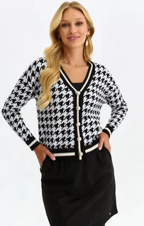 Swetry damskie - Top Secret sweter damski z długim rękawem w pepitkę SSW3589, Kolor czarno-biały, Rozmiar 34, Top Secret - Primodo.com - grafika 1