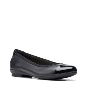 Clarks Sara Orchid [black leather] - rozmiar 41.5 - Baleriny - miniaturka - grafika 1