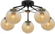 Lampy sufitowe - Mdeco Modernistyczna LAMPA sufitowa ELM2100/5 BLACK MDECO szklana OPRAWA loftowa balls czarna ELM2100/5 BLACK - miniaturka - grafika 1