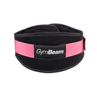 Pasy kulturystyczne - Pas do ćwiczeń fitness GymBeam Lift Black & Pink neoprenowy - miniaturka - grafika 1