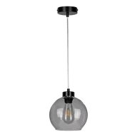 Lampy sufitowe - Britop LAMPA wisząca LAGUNA 18610104 skandynawska OPRAWA szklany ZWIS kula przydymiona czarna - miniaturka - grafika 1