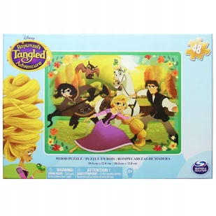 PUZZLE DREWNIANE 48 EL. ROSZPUNKA 30,4 x 22,8CM BAŚNIOWA ZABAWA DLA DZIECI! - Puzzle - miniaturka - grafika 1