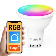 Świetlówki - Inteligentna żarówka RGB WiFi GU10 Tuya Laxihub - miniaturka - grafika 1