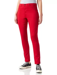Spodnie damskie - Naf Naf Klasyczne spodnie damskie, Czerwona latarnia morska, 44 PL - grafika 1