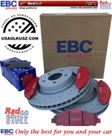 Tarcze hamulcowe - Przednie klocki RedStuff + NAWIERCANE NACINANE tarcze hamulcowe 320mm EBC seria GD Ford Mustang 2015- - miniaturka - grafika 1