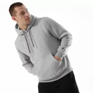 Bluzy sportowe męskie - Męska bluza dresowa nierozpinana z kapturem Champion Rochester Hooded Sweatshirt - szara - CHAMPION - miniaturka - grafika 1