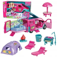 Akcesoria dla lalek - Kamper Auto Wakacyjne Z Lalką Oraz Akcesoriami Obozowymi - miniaturka - grafika 1