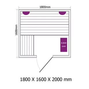 Sauna fińska EA4 Natural z piecem - Sauny - miniaturka - grafika 6