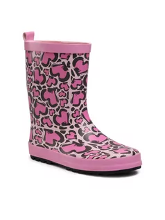 Buty dla dziewczynek - Nelli Blu Kalosze MS201299 Różowy - grafika 1