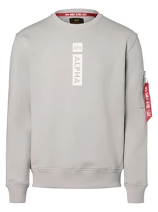 Alpha Industries Bluza męska Mężczyźni szary jednolity, M - Bluzy męskie - miniaturka - grafika 1