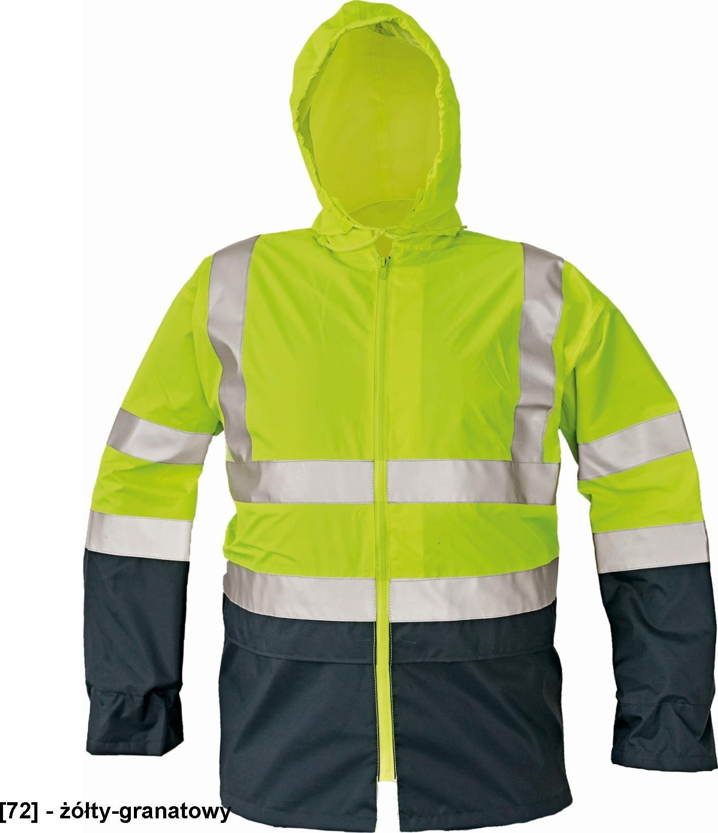 CERVA EPPING - kurtka HI-VIS bez podszewki z taśmami odblaskowymi - pomarańczowy/granatowy 3XL