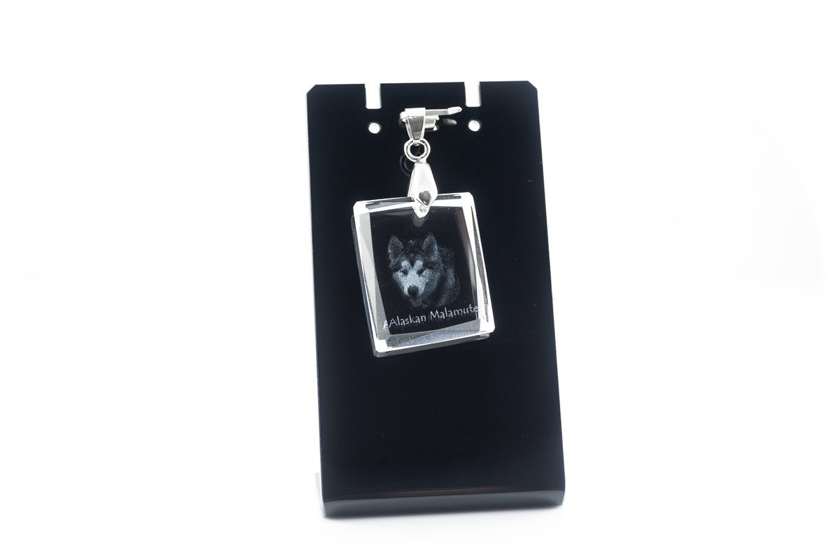 Alaskan Malamute wisiorek kryształowy z psem Art-Dog