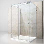 Kabiny prysznicowe - Swiss Liniger Kabina prysznicowa trójścienna 130x100x100 cm szkło 8mm CV20P130x100 - miniaturka - grafika 1