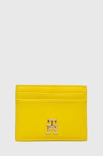 Portfele - Tommy Hilfiger portfel kolor żółty - grafika 1