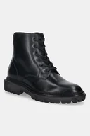 Botki damskie - Gant botki skórzane Ivyhill damskie kolor czarny na płaskim obcasie 31531116 - miniaturka - grafika 1