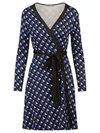 Sukienki - APART Fashion Damska sukienka kopertowa Apart z nadrukiem, Niebieski-wielokolorowy., 38 - miniaturka - grafika 1