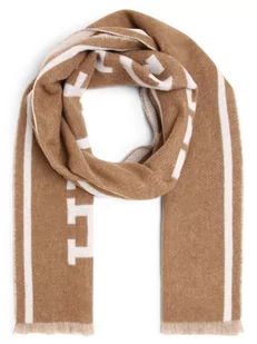 Tommy Hilfiger - Szalik męski, beżowy|brązowy - Apaszki i szaliki męskie - miniaturka - grafika 1