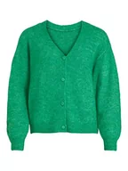 Swetry damskie - Vila Women's VIJAMINA Oversize L/S Knit kardigan-NOOS kurtka dzianinowa, Kelly Green/szczegóły: melanż, XXL, Zielony Kelly/Szczegóły: melanż, XXL - miniaturka - grafika 1