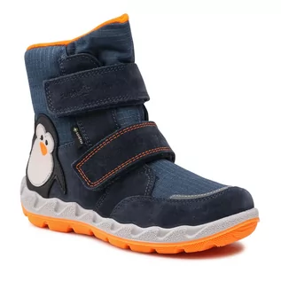 Buty dla dziewczynek - Śniegowce SUPERFIT - GORE-TEX 1-006009-8000 D Blau/Orange - grafika 1
