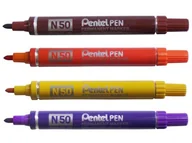 Markery permanentne - Pentel, marker permanentny N50, brązowy - miniaturka - grafika 1