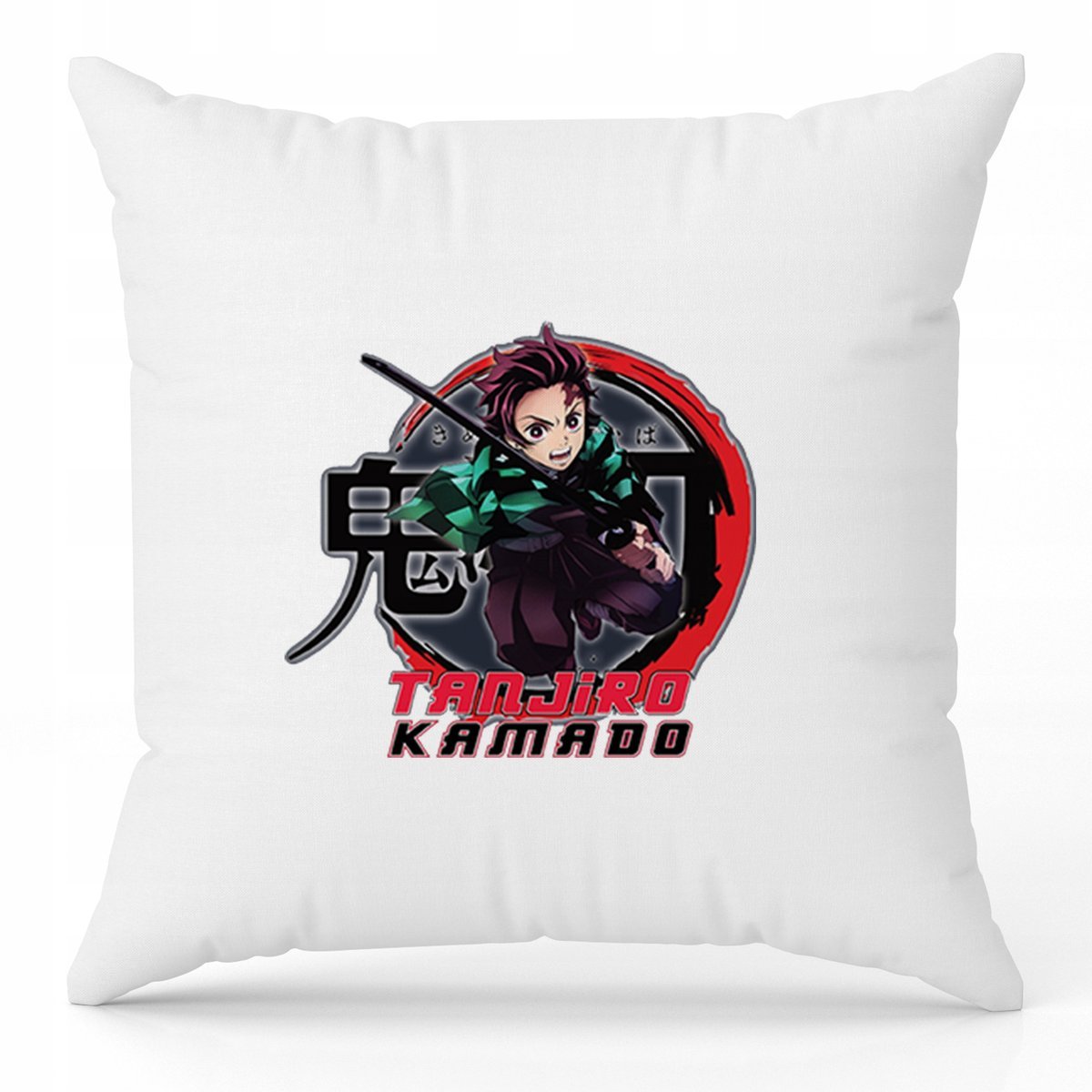 Poduszka Biała Ozdobna 40cm x 40cm DEMON TANIJROU Film Anime Prezent Wzory