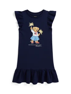 Polo Ralph Lauren Sukienka codzienna 312971136001 Granatowy Regular Fit - Sukienki i spódniczki dla dziewczynek - miniaturka - grafika 1