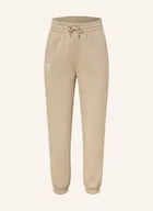 Spodnie damskie - Under Armour Spodnie Dresowe Ua Icon beige - UNDER ARMOUR - miniaturka - grafika 1