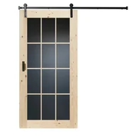 Drzwi wewnętrzne - Kornik Skrzydło przesuwne Lamino Black sosna sęczna 90 - miniaturka - grafika 1