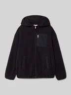 Swetry dla dziewczynek - Bluza rozpinana z kapturem i wpuszczanymi kieszeniami - miniaturka - grafika 1