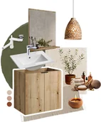 Meble łazienkowe - Zestaw meblowy 90cm z blatem - miniaturka - grafika 1