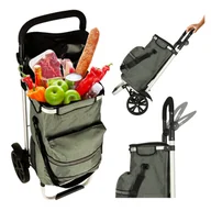 Akcesoria podróżnicze - Wózek Torba Na Zakupy Na Kółkach Zakupowa Wycieczka Duży Mocny Solidny 40L - miniaturka - grafika 1
