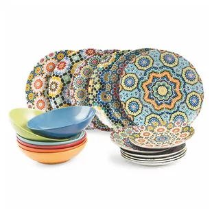Porcelanowy zestaw talerzy 18 szt. Marrakesh – Villa d'Este - Serwisy obiadowe - miniaturka - grafika 1