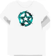 Koszulki i topy damskie - Koszulka damska biała z motywem turkusowej gwiazdy ninja S - Empik - miniaturka - grafika 1