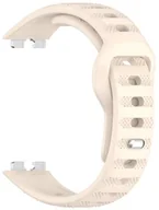 Akcesoria do smartwatchy - SILIKONOWY PASEK DO HUAWEI BAND 8 / 9 / 10 BEŻOWY - miniaturka - grafika 1
