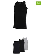 Koszulki męskie - Fila Podkoszulki (3 szt.) w kolorze czarnym, granatowym i szarym - miniaturka - grafika 1