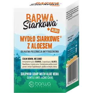 Barwa Siarkowa, mydło siarkowe z aloesem, pielęgnacja antytrądzikowa, 100 g - Mydła - miniaturka - grafika 1