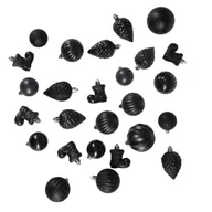 Bombki - Bombki okrągłe 24 sztuki 6 cm czarne - miniaturka - grafika 1