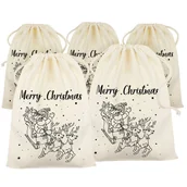 Ozdoby bożonarodzeniowe - ZESTAW ŚWIĄTECZNYCH WORKÓW PREZENTOWYCH POD CHOINKĘ NA GWIAZDKĘ MIKOŁAJKI SANIE - miniaturka - grafika 1