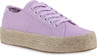 Trampki damskie - VAN HILL Damskie trampki na platformie sznurowane letnie buty rekreacyjne z tkaniny 841700, Kolor: Jasnofioletowy, Rozmiar: 39 - miniaturka - grafika 1