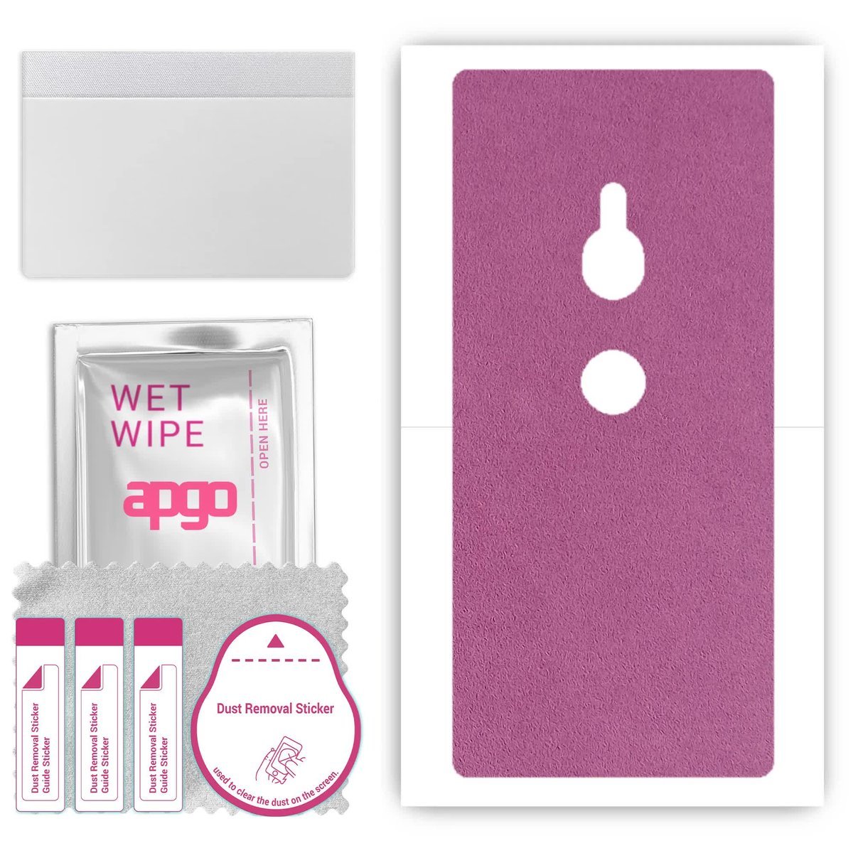 Folia naklejka skórka strukturalna na TYŁ Zamsz do Sony Xperia XZ2 - Zamsz Fioletowy - apgo SKINS