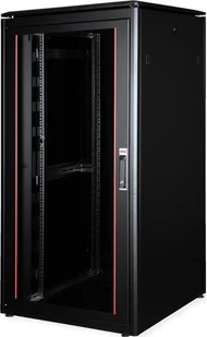 ROLINE Netzwerkschrank Pro 48,26cm 19Zoll 32 HE 800x800 BxT Glastor schwarz - Szafy rack - miniaturka - grafika 1