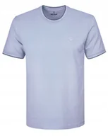 Koszulki męskie - T-SHIRT Męski LATE Elegancka Koszulka BŁĘKITNA Bawełna Pika 2XL Pako Jeans - miniaturka - grafika 1