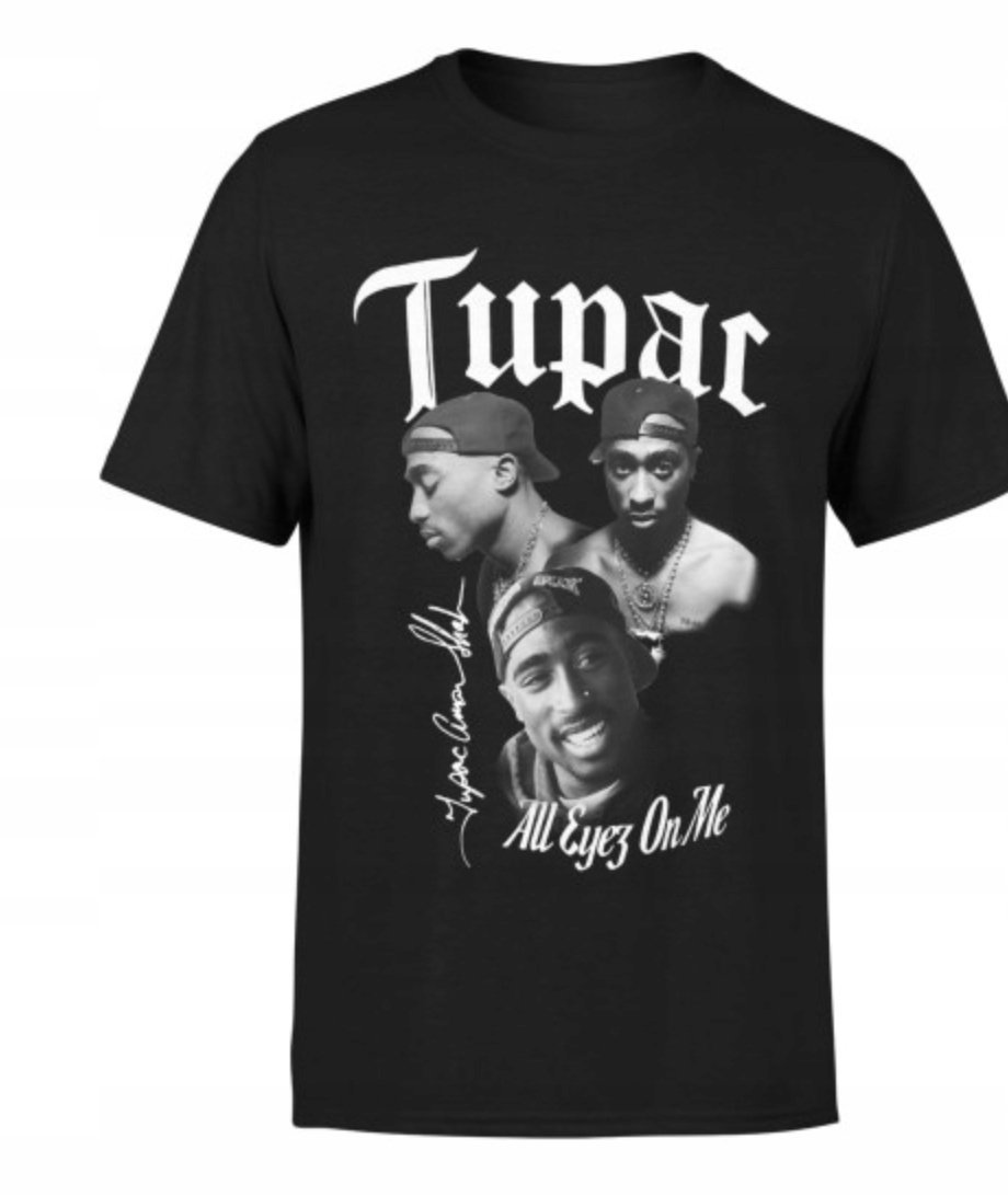 KOSZULKA MĘSKA ŚMIESZNA T-SHIRT Z NADRUKIEM 2PAC TUPAC RAP r. L