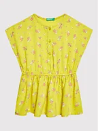 Sukienki i spódniczki dla dziewczynek - United Colors Of Benetton Sukienka letnia 49RUGV008 Zielony Regular Fit - miniaturka - grafika 1