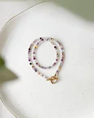 Naszyjniki - Kolorowy Naszyjnik Choker z Fluorytem - miniaturka - grafika 1