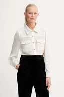 Koszule damskie - Morgan koszula damska kolor beżowy regular z kołnierzykiem klasycznym CGABY - miniaturka - grafika 1