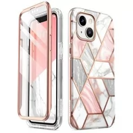 Etui i futerały do telefonów - Etui SUPCASE Cosmo do Apple iPhone 13/14 Marble Różowy - miniaturka - grafika 1