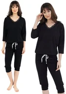 Piżamy damskie - Piżama Damska bawełniana gładka koronka M Vienetta - miniaturka - grafika 1