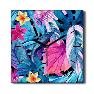Klasyczny zegar na płótnie Monstera liść 30x30 cm, Coloray - Zegary - miniaturka - grafika 1